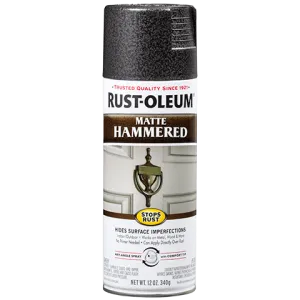 12 OZ Stops Rust Protective Enamel Spray Paint - Matte Hammered Black