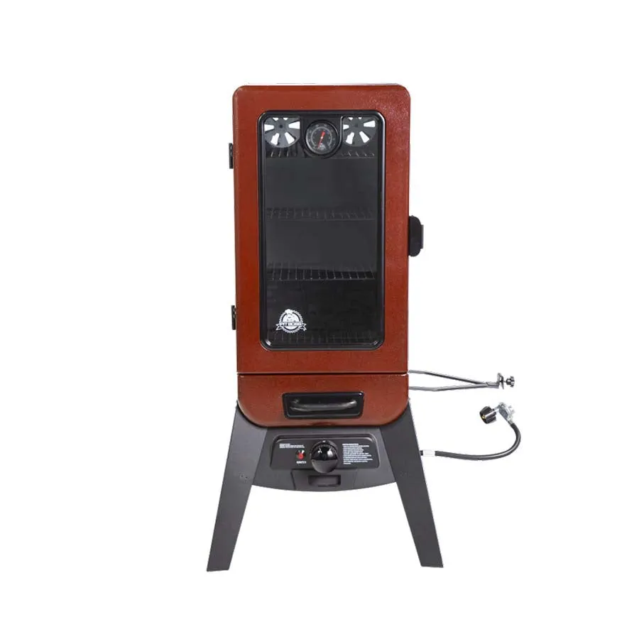 3-Series Gas Vertical Smoker. Red Hammertone