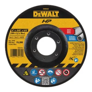 4 IN. X .045 IN. X 5/8 IN. HP Cutting Wheel Type 27