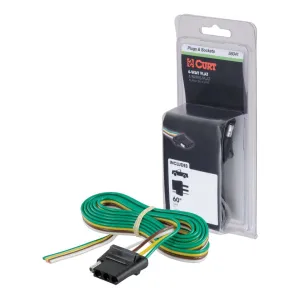 4-Way Flat Connector Socket With 60 inch Wires. Vehicle Side