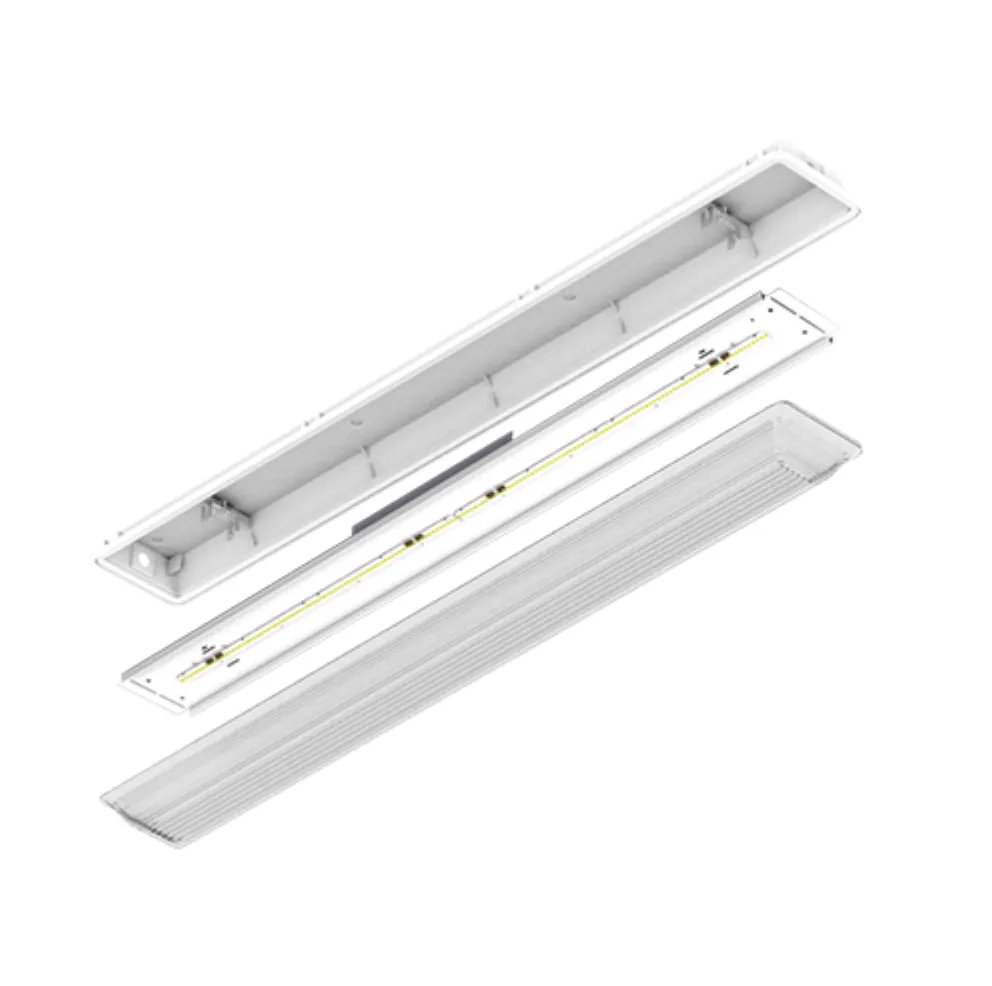 4FT LED Vapor Tight Retrofit Kit, 5,643 Lumens, 40W, 3000K, 3500K, 4000K, or 5000K, 120-277V