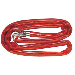 4ft x 1/8in Welded Steel Chain with Integrated Standard Combination Lock