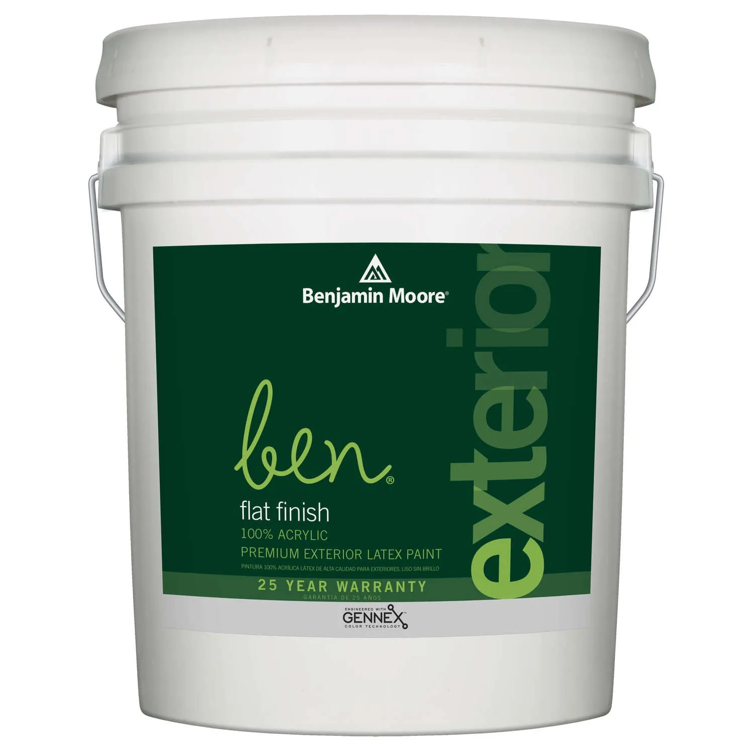 5 GAL ben Waterborne Exterior Paint - Flat Finish