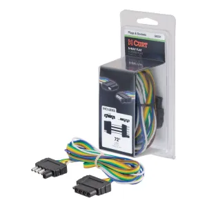 5-Way Flat Connector Plug and Socket With 72 Inch Wires