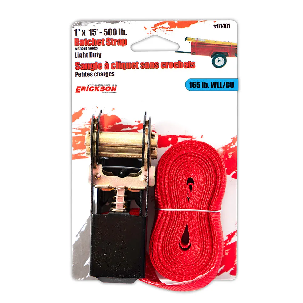 500 lb Ratchet Lashing Strap. 1in x 15ft