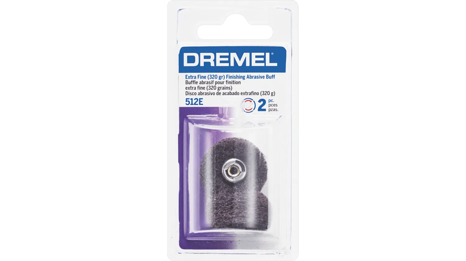 512E EZ Lock Finishing Abrasive Buffs 320 Grit. 2 pack