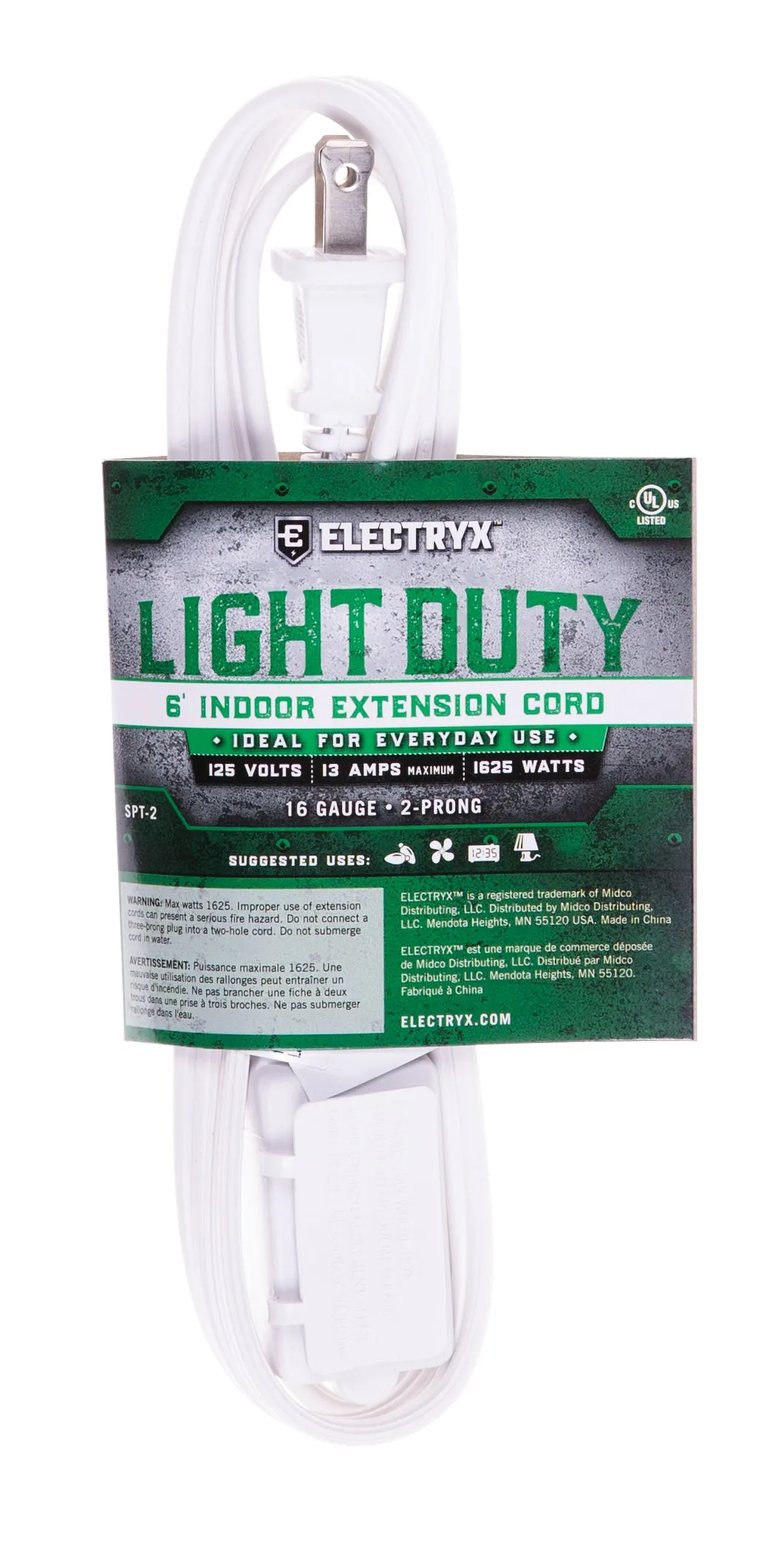 6ft Light Duty Indoor Extension Cord - 16 Gauge