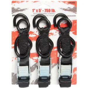 750 lb Motorcycle/ATV Tie-Downs. 3-Pack