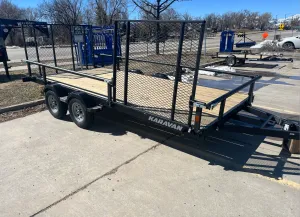 7x15 Karavan dual axe trailer with side ramp