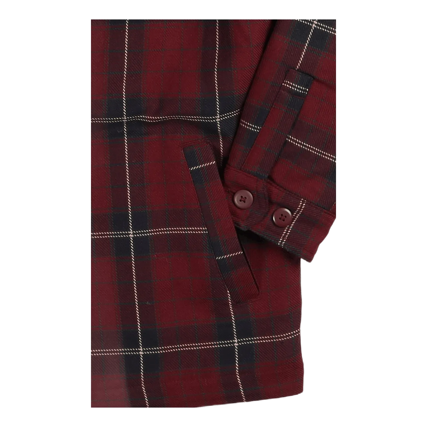 Archer Shirt Jac Cotton Twill Archer Check. Wine