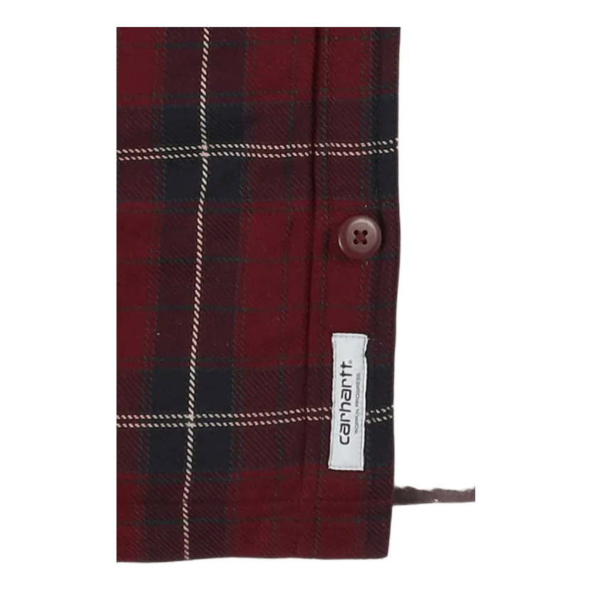 Archer Shirt Jac Cotton Twill Archer Check. Wine