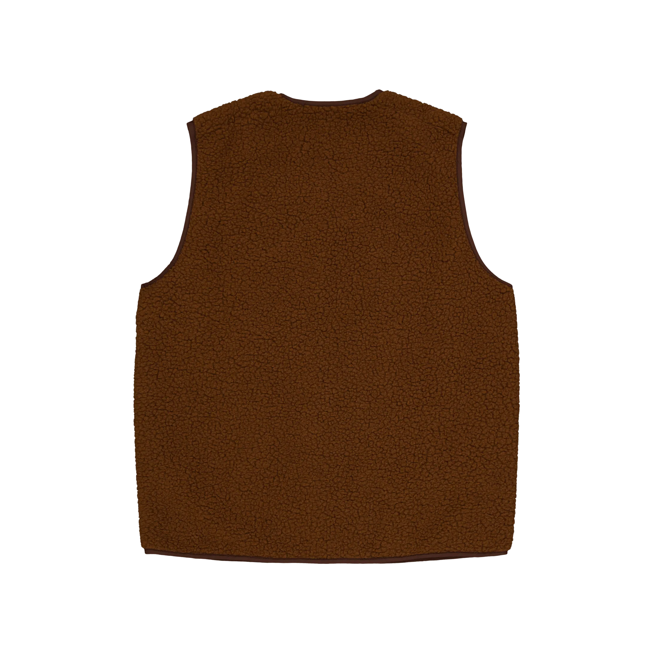 Aura Sherpa Fleece Vest Brown