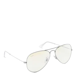 Aviator Large Metal Light Gray 9223BL/58