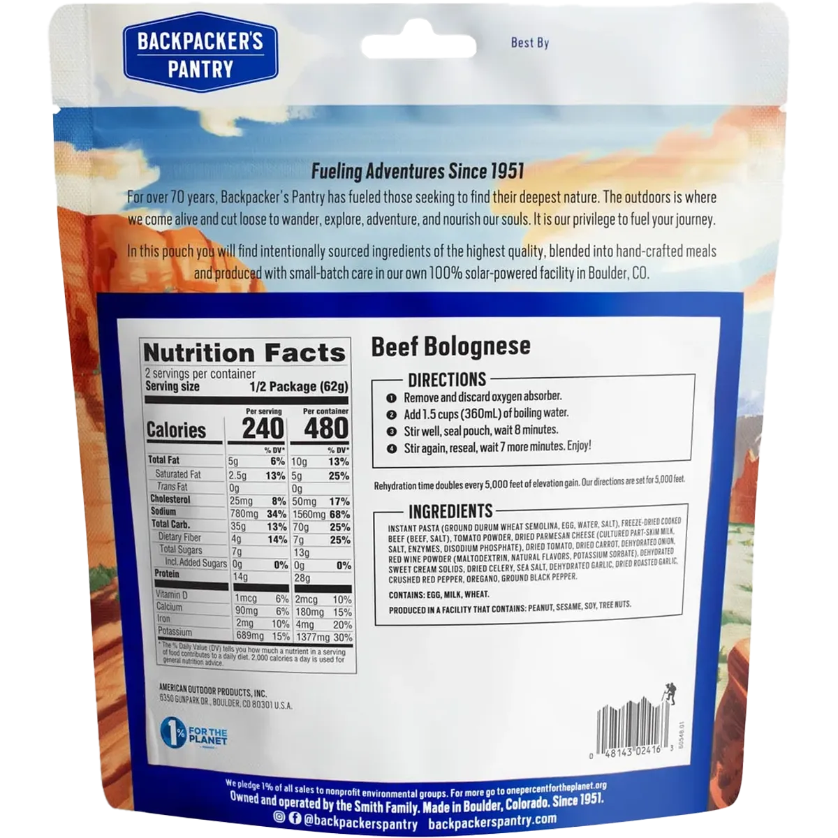 Beef Bolognese (2 Servings)