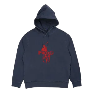 Big Pony Logo Fleece Hoodie Cruise Navy