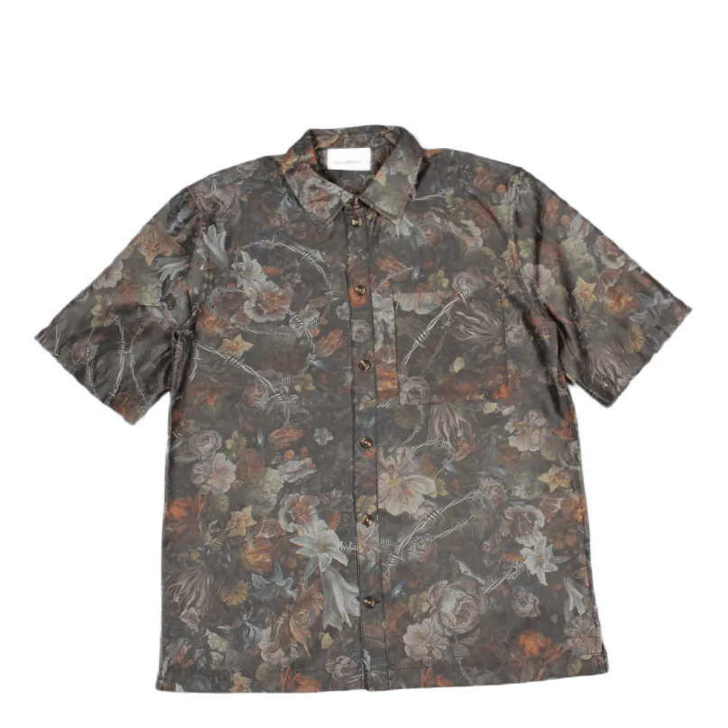 Boxy Shirt Short Sleeve Melancholia Flower