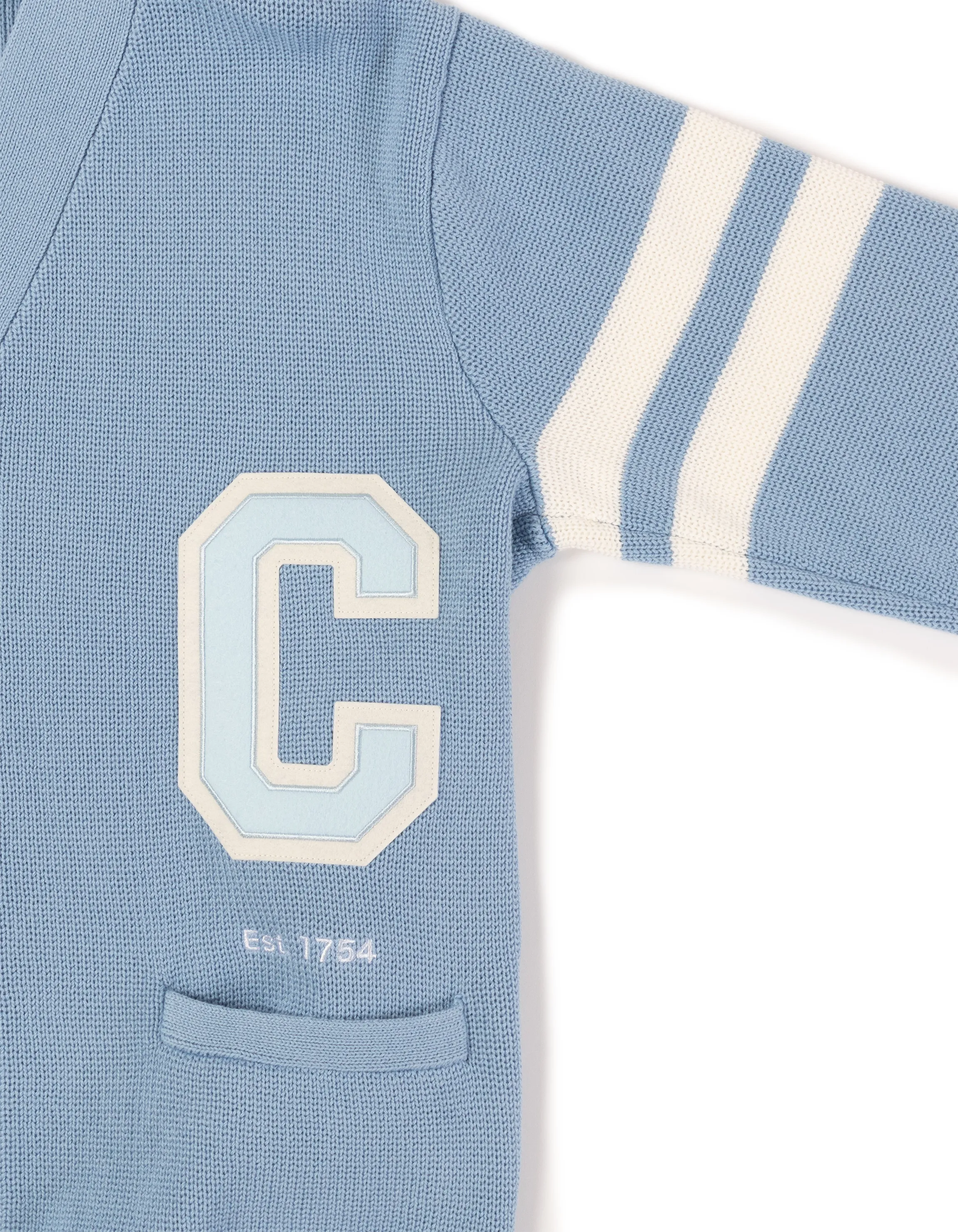 COLUMBIA VARSITY-STYLE COTTON CARDIGAN