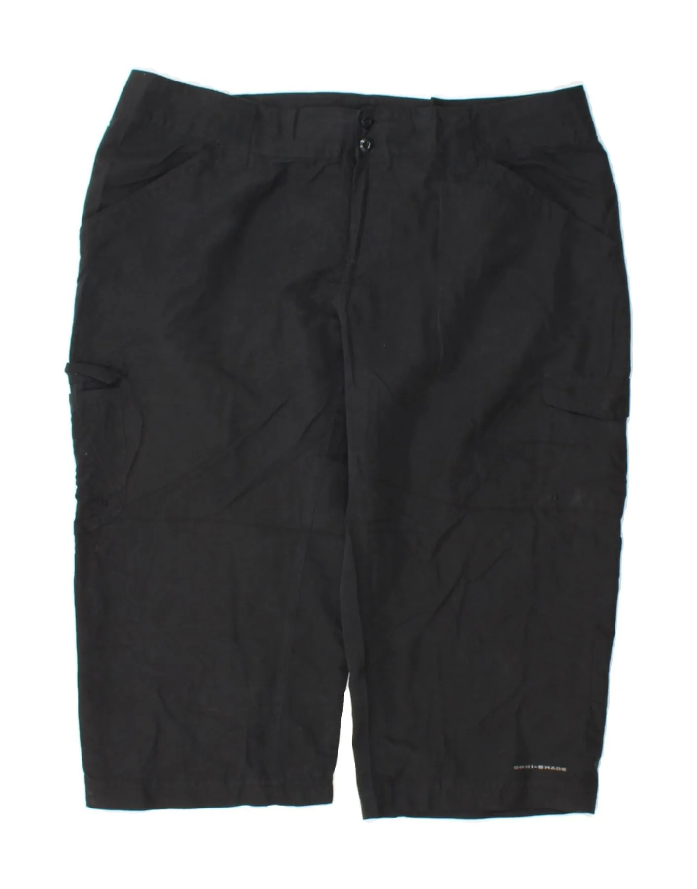 COLUMBIA Womens Omni-Shade Capri Cargo Trousers US 12 Large W34  Black