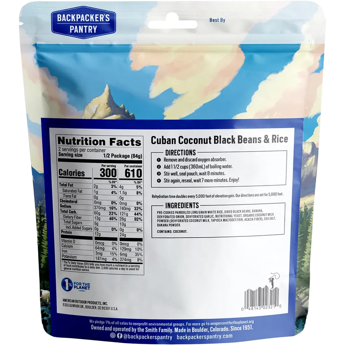 Cuban Coconut Rice & Black Beans (2 Servings)
