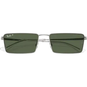 Emy Bio-Based - Polished Silver/Dark Green