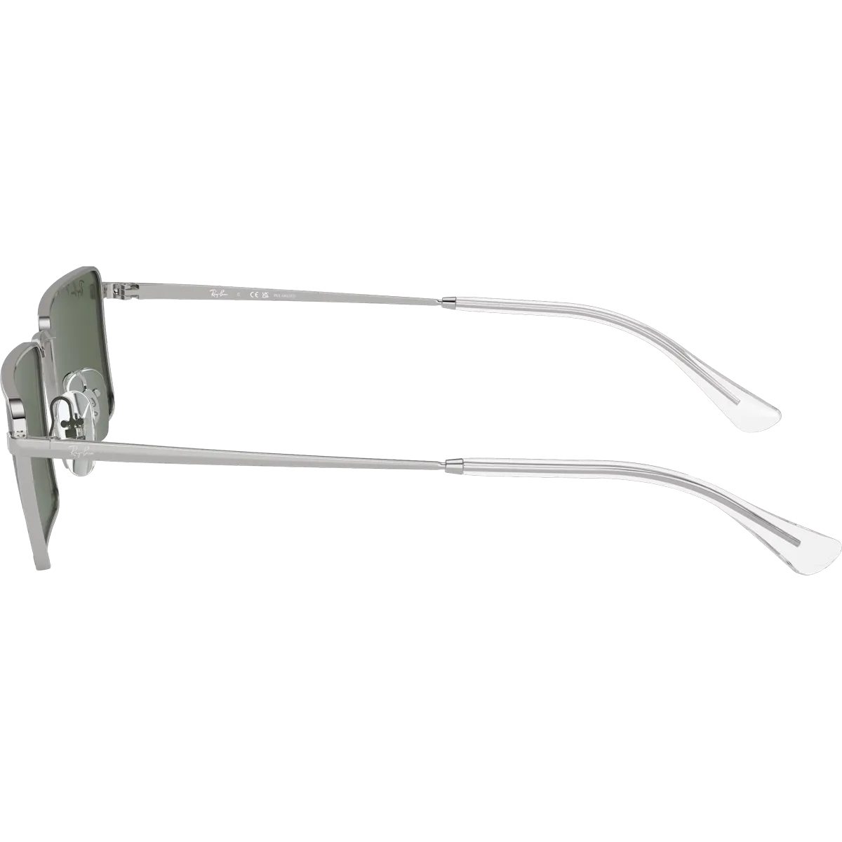 Emy Bio-Based - Polished Silver/Dark Green