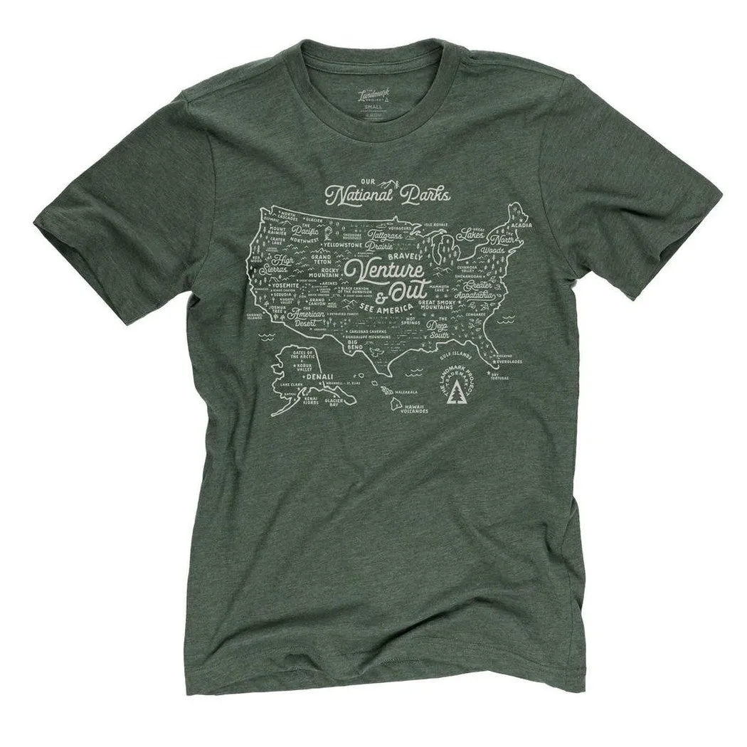 The Landmark Project NPS Map Tee