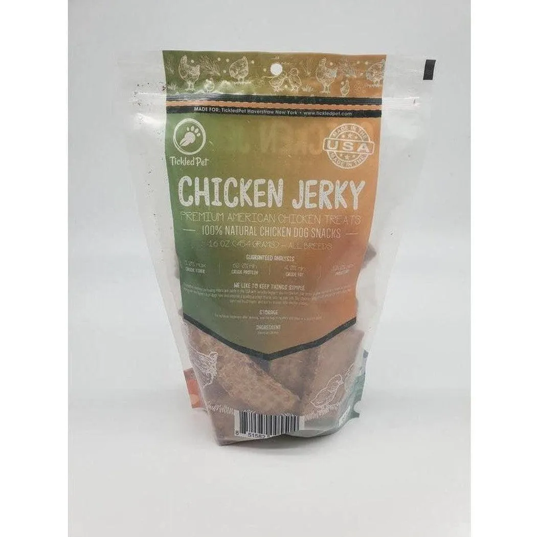 Tickled Pet Chicken Jerky Dog Treats 16 Oz