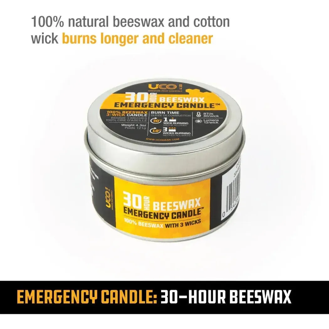 UCO 30 Hour Beeswax Emergency Candle