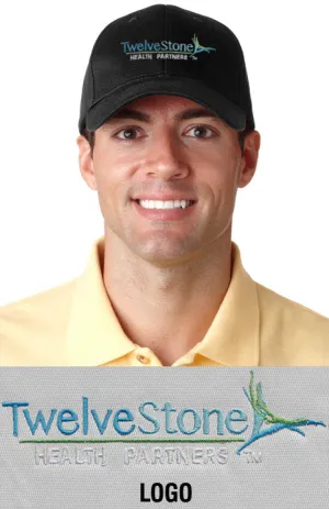 UltraClub Classic Cut Chino Cotton Twill Constructed Cap - TwelveStone Health Partners Company Store
