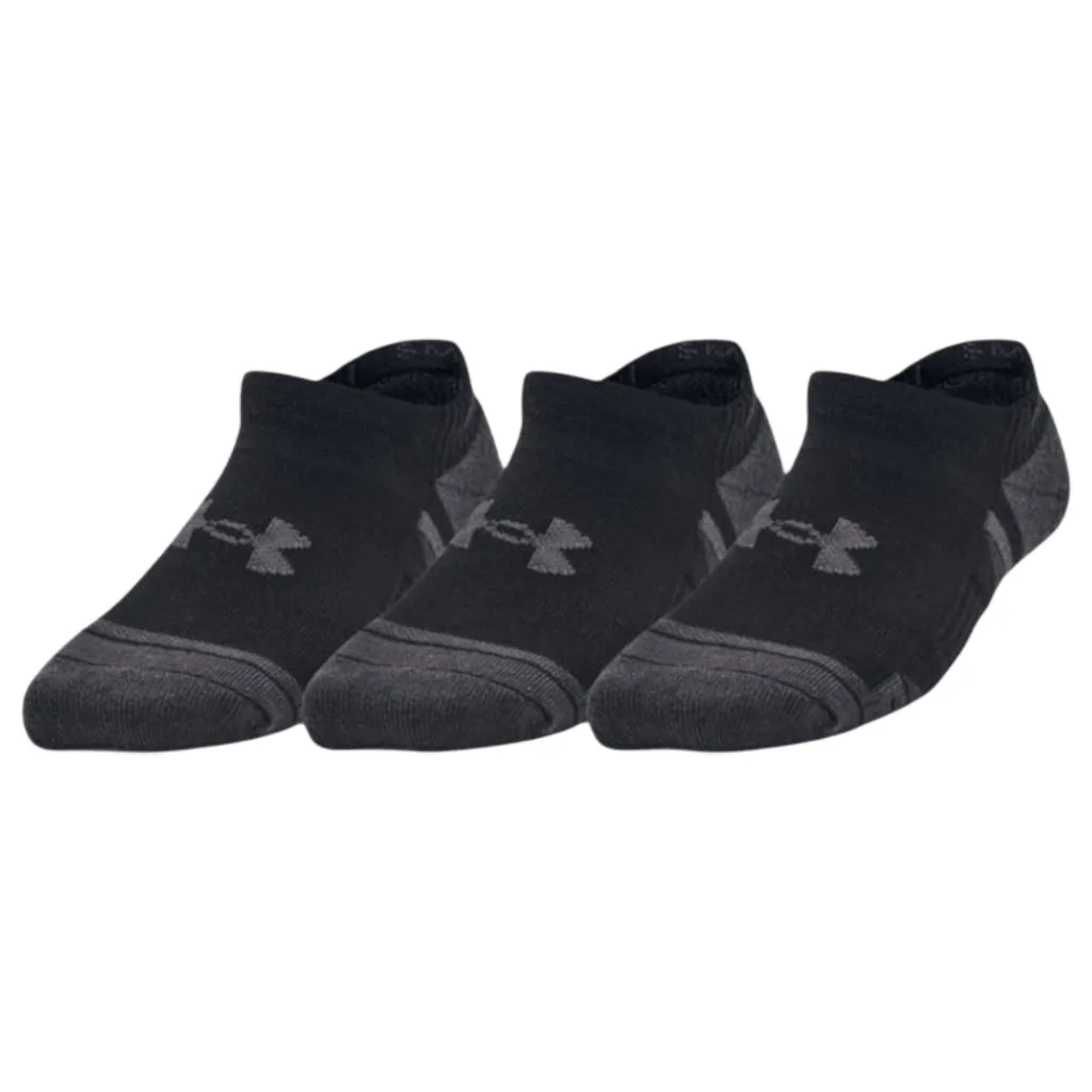 Under Armour Performance Tech 3 Pack No Show Socks Junior