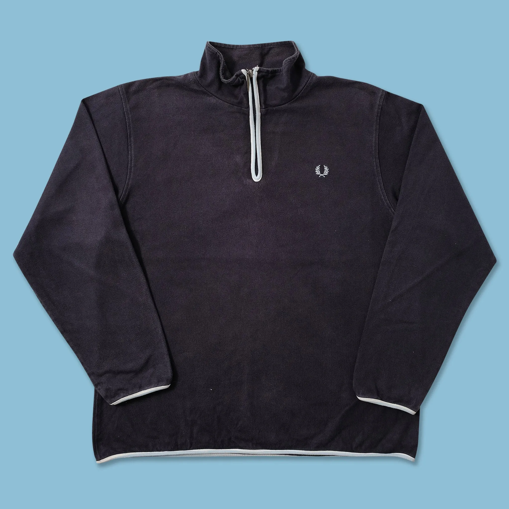 Vintage Fred Perry Q-Zip Sweater Large