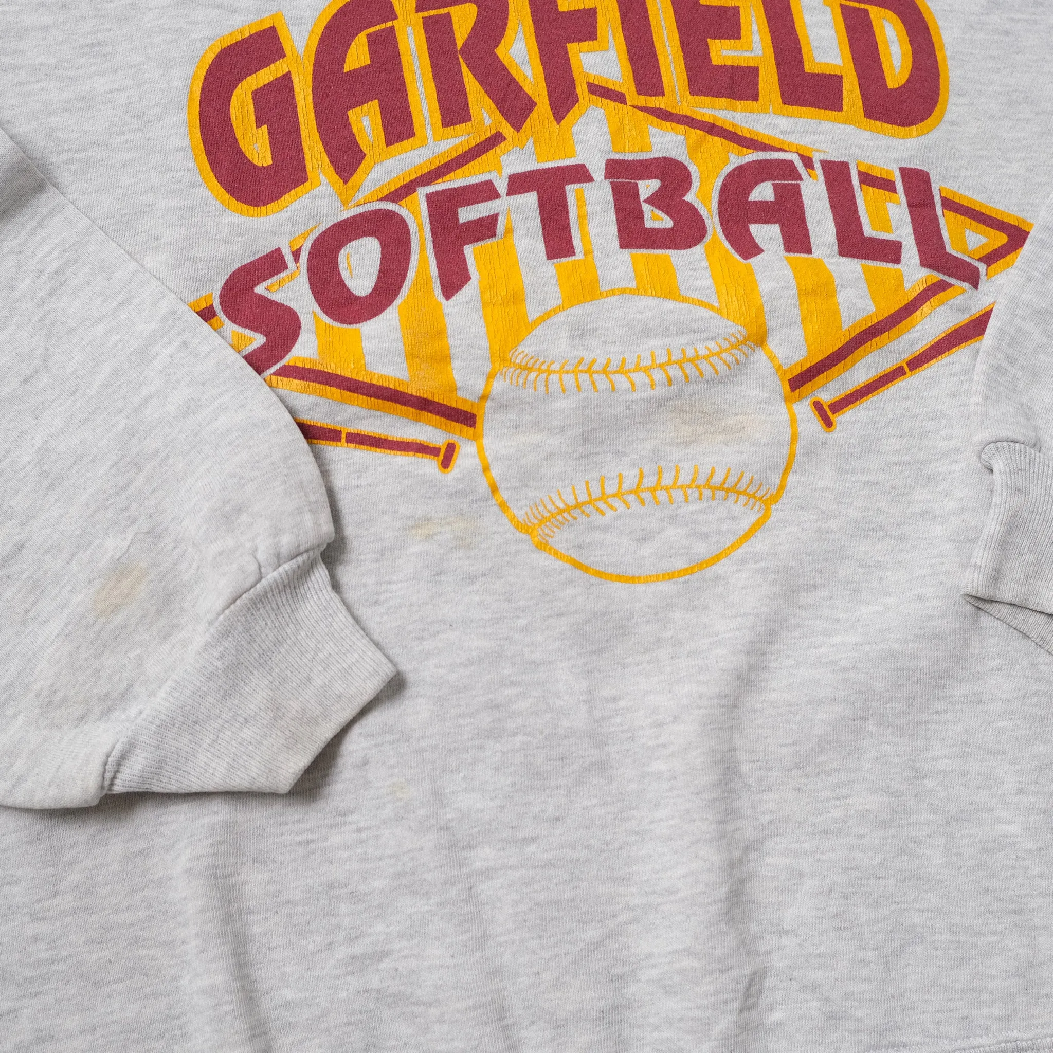 Vintage Garfield Softball Sweater Large